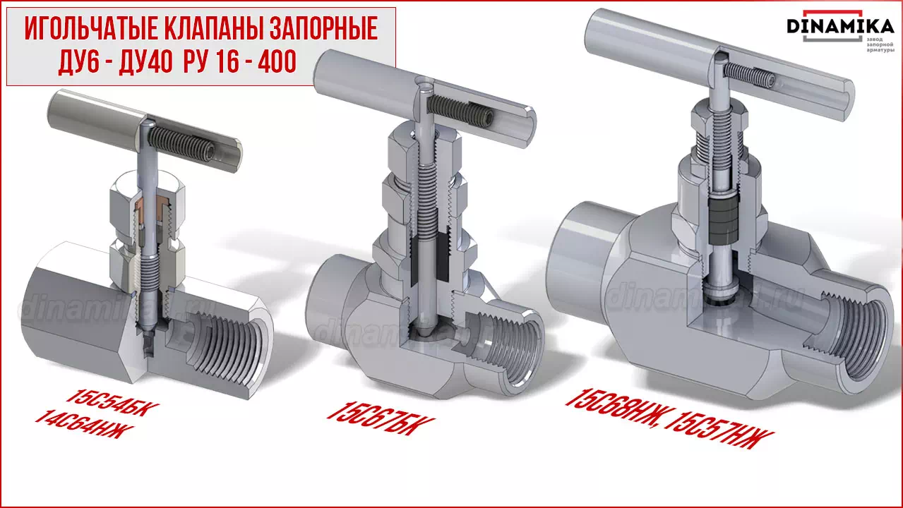 Резьбовые клапаны игольчатые муфтовые в Набережных Челнах